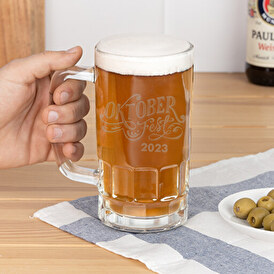Jarra de cerveza grabada