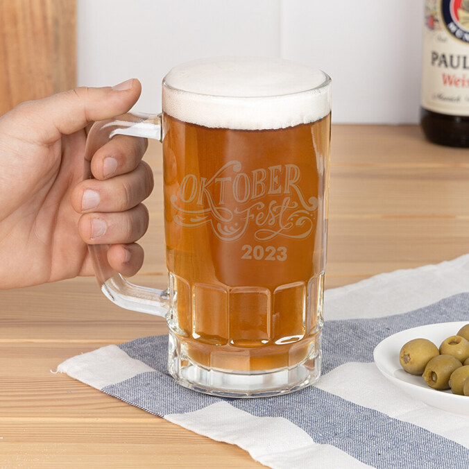 Jarra de cerveza grabada