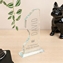 Trophée en verre personnalisé numéro 1