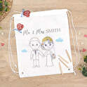 Personalised non woven string backpack