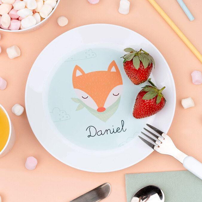 Plato personalizado de plástico irrompible