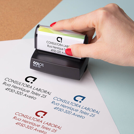 Carimbos personalizados automáticos para estampar sobre papel