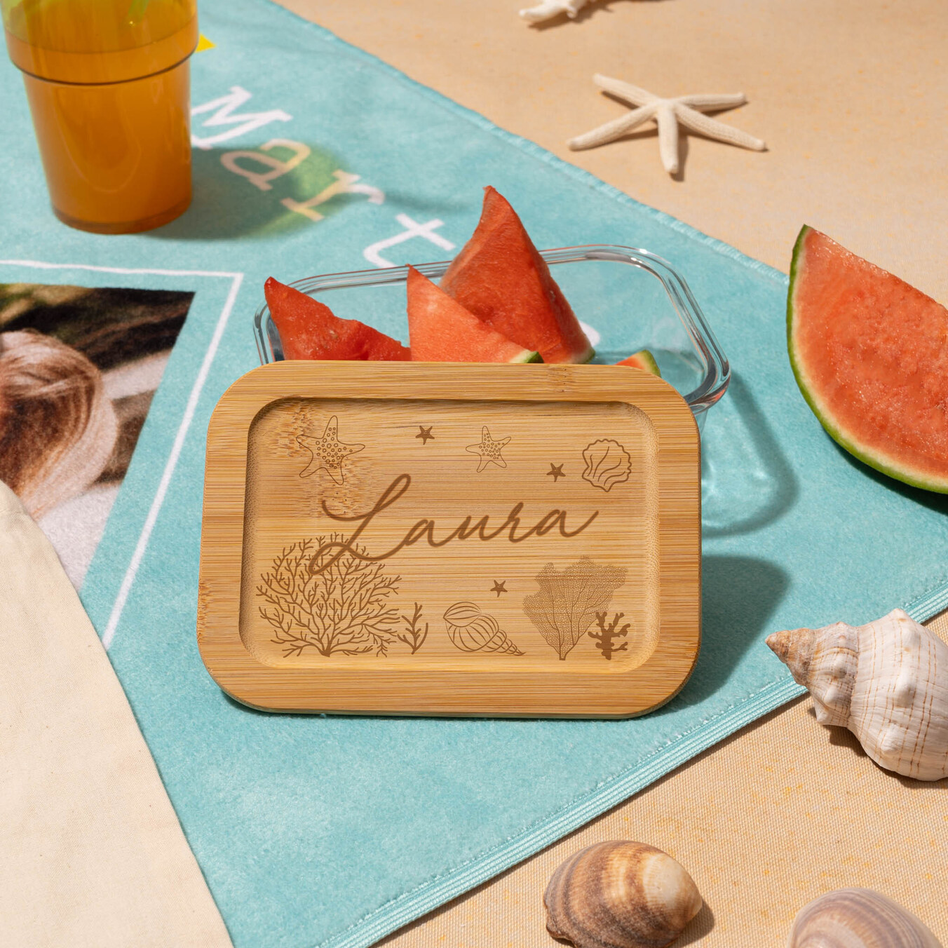 Marmita de vidro personalizada