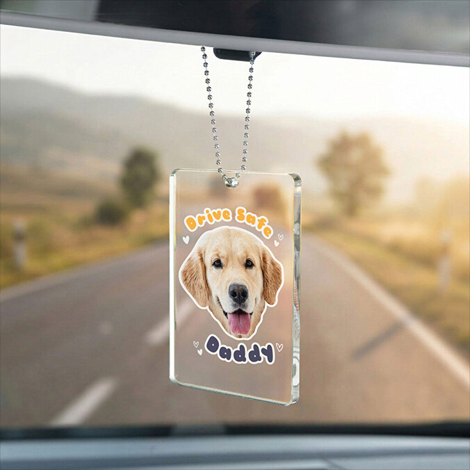 Ciondolo in acrilico personalizzato per auto