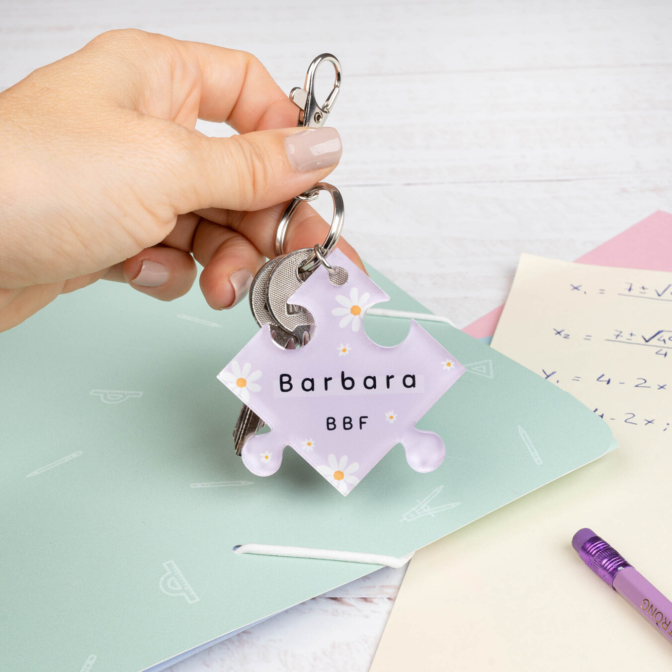 Personalizowany, przezroczysty brelok do kluczy z plexi