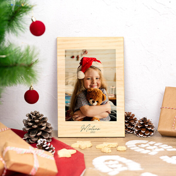 Foto op hout maken