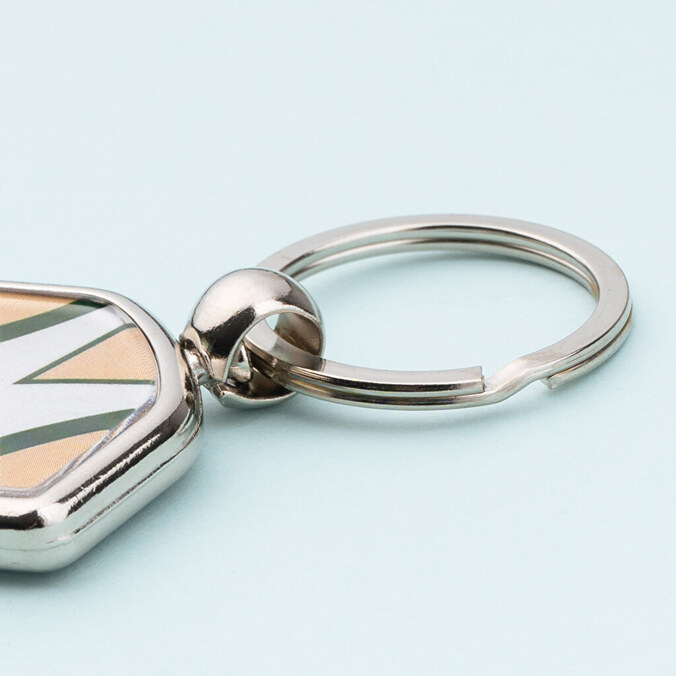 Personalised metal T-shirt shaped keyring