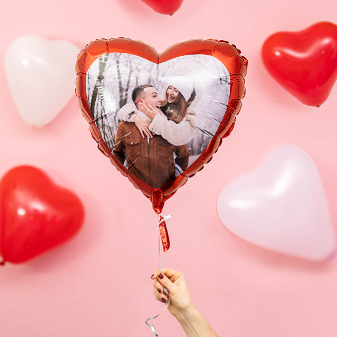Balon foliowy serce 45 cm. z nadrukiem