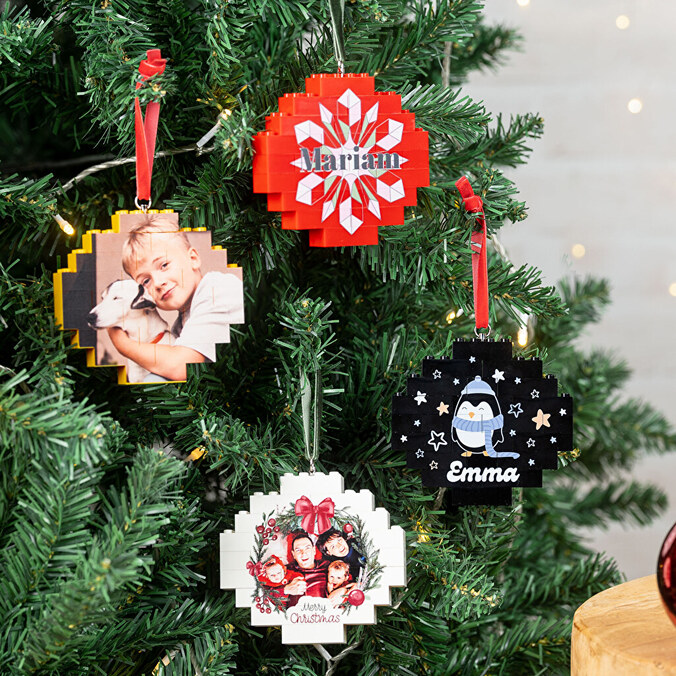 Personalisierte Weihnachtskugel Blocks