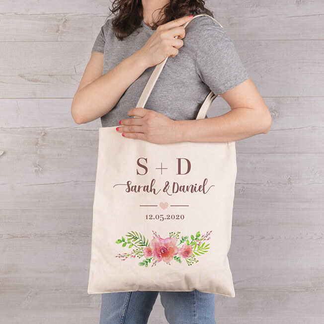 Personalised cotton tote bag (1 side) Personalised cotton tote bag (1 side)