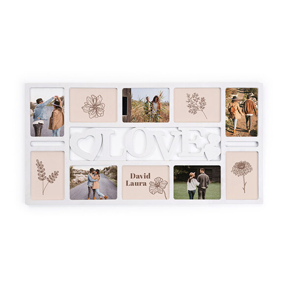 Cornice "Love" con 10 foto personalizzate