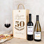 Coffret vin en bois personnalisé double + 2 bouteilles Coffret vin en bois personnalisé double + 2 bouteilles