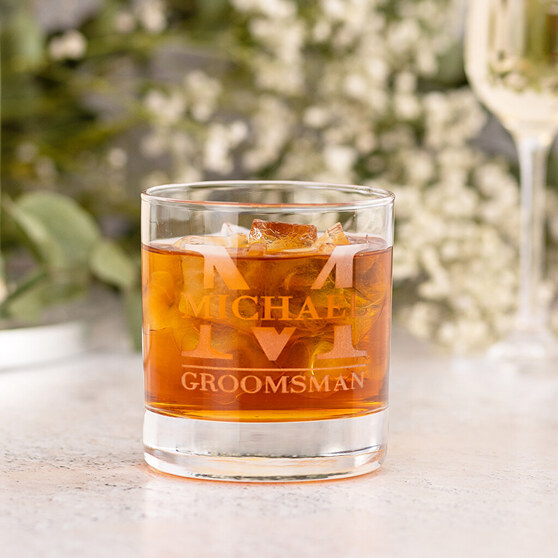 Gegraveerd whisky glas
