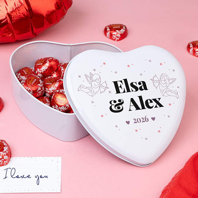 Personalised Tin Box with Sweets and Chocolates