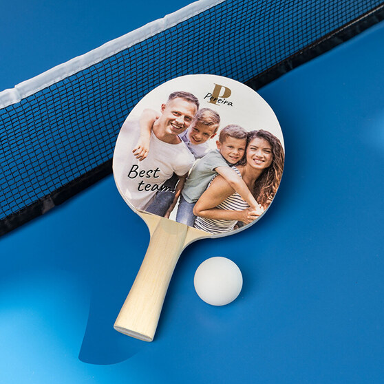 Table tennis paddles with photo or name