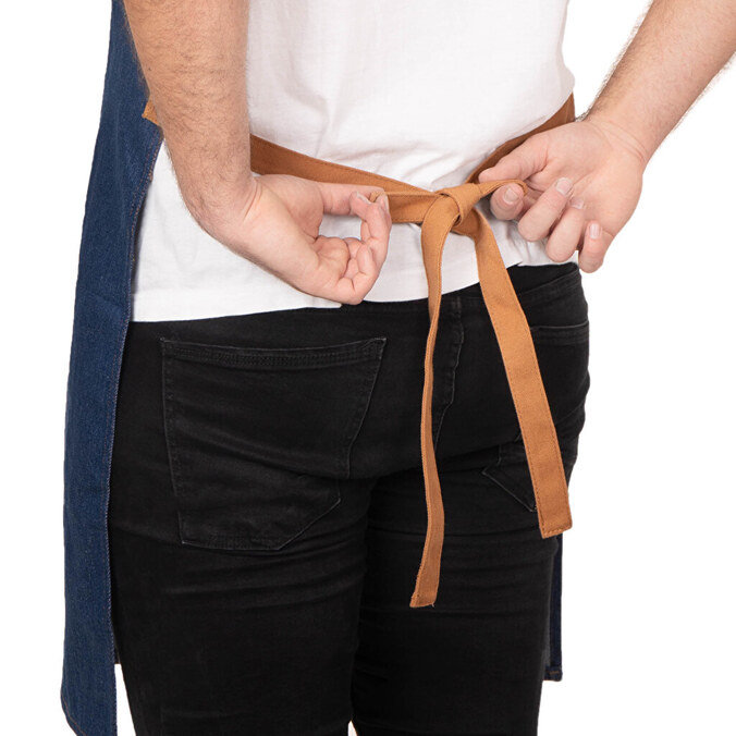 Grembiule jeans ricamato