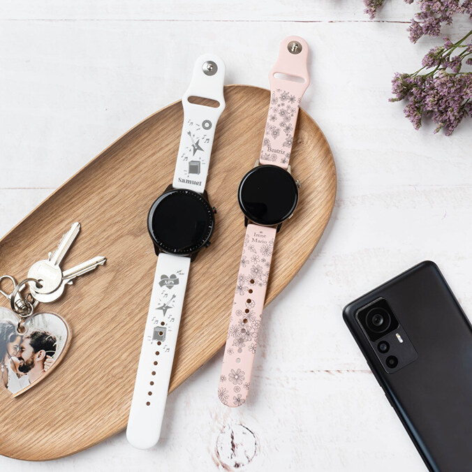 Personalised watch straps for Samsung Galaxy / Amazfit / Huawei