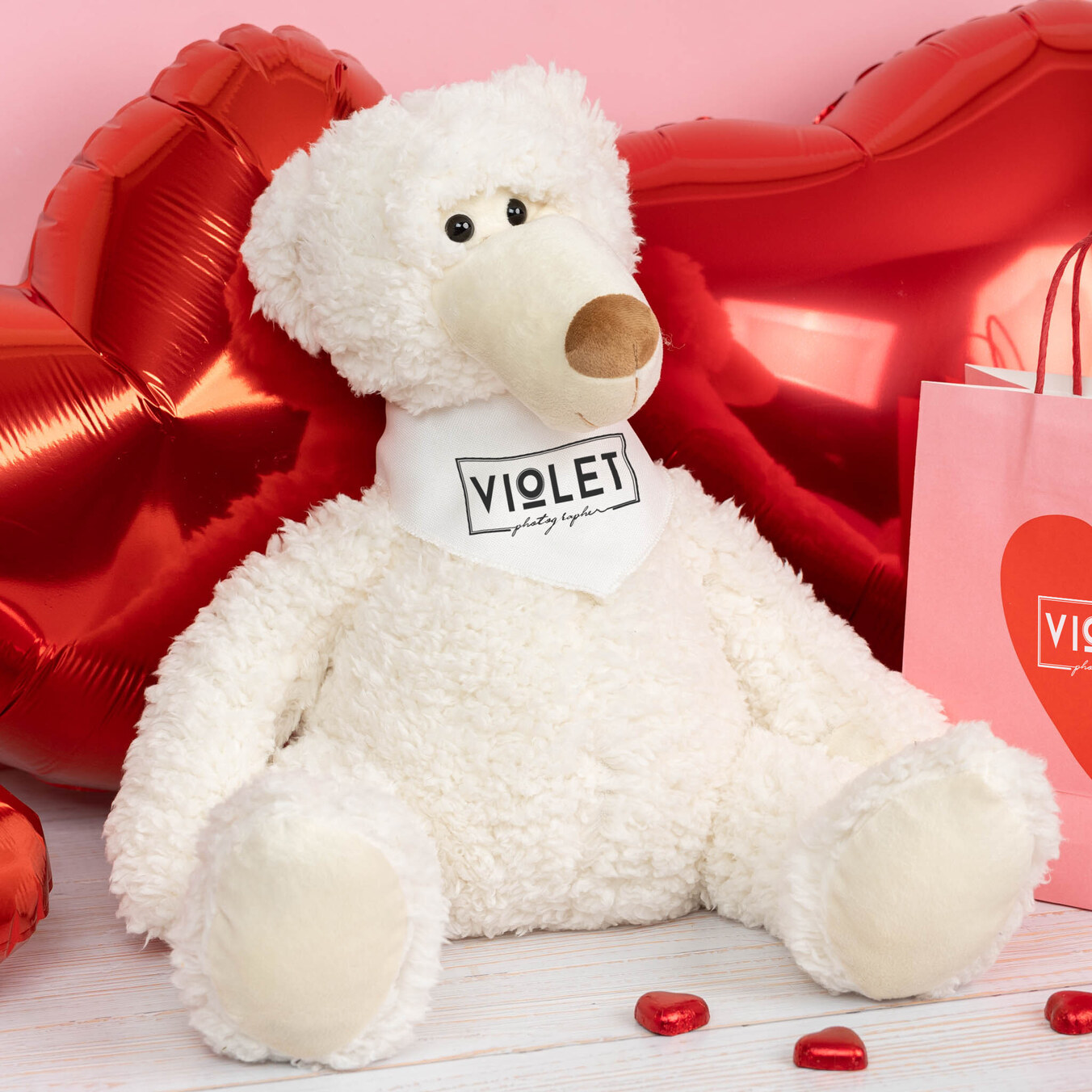 Osito de peluche 40 cm. con bandana personalizada