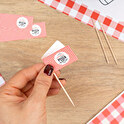 Pack of 36 personalised toothpick flags