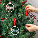 Ornement de Noël en méthacrylate avec nom personnalisé