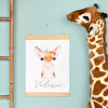 Personalised wooden poster hanger