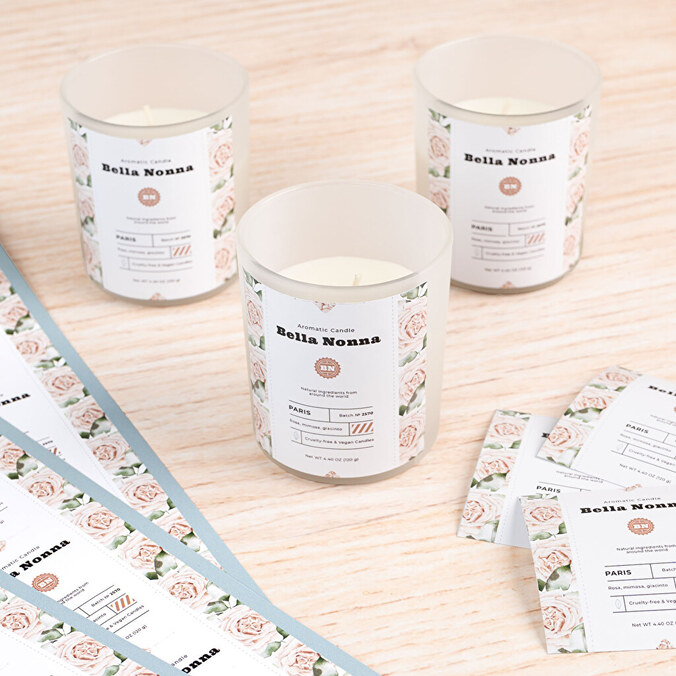 Personalised self-adhesive vinyl printing