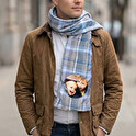Personalised coral fleece scarf