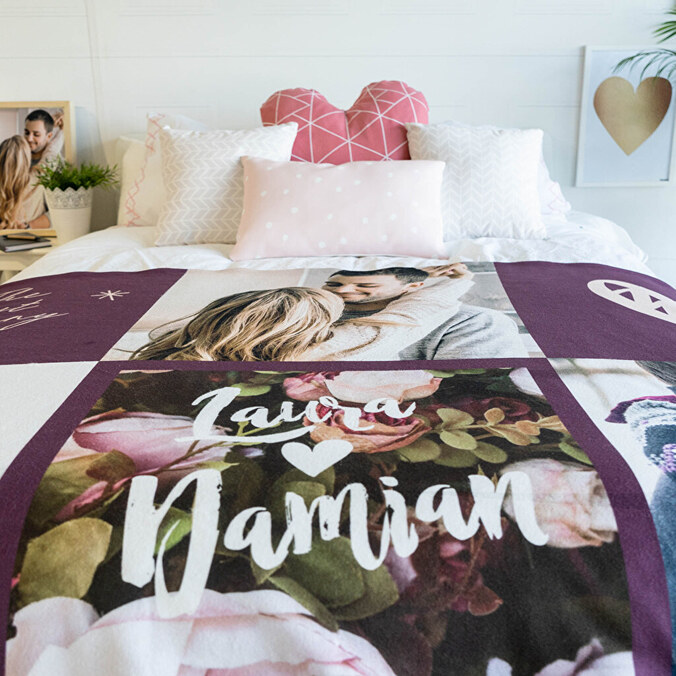 Personalised fleece blankets