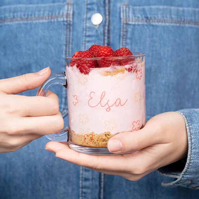 Tazza di vetro personalizzata