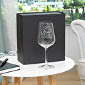 Gepersonaliseerd wijnglas met etui