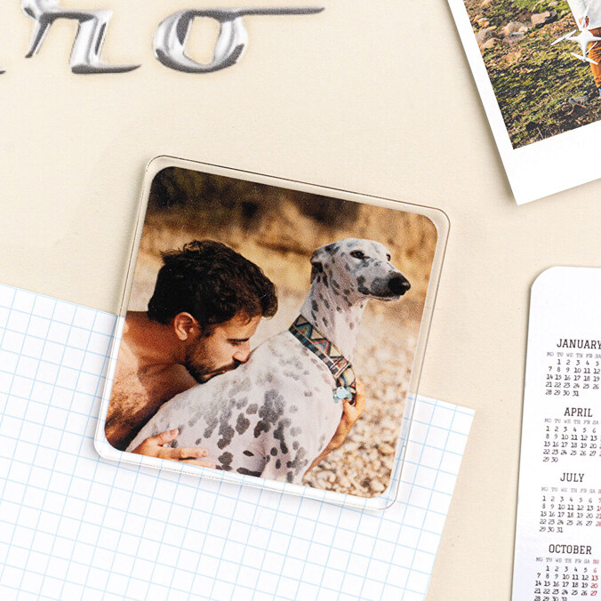 Imán de metacrilato personalizado cuadrado