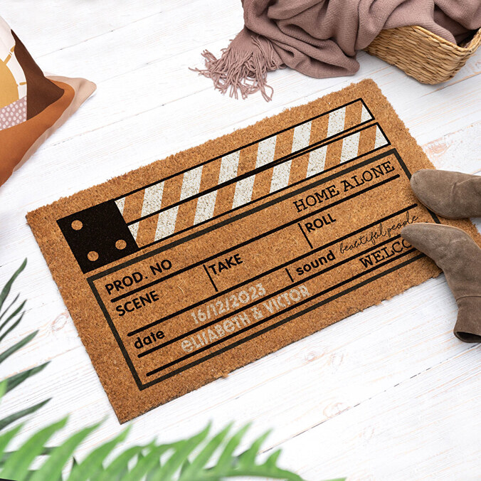 Personalised natural coir fibre doormats