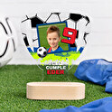 Trofeo de metacrilato copa personalizado con base madera