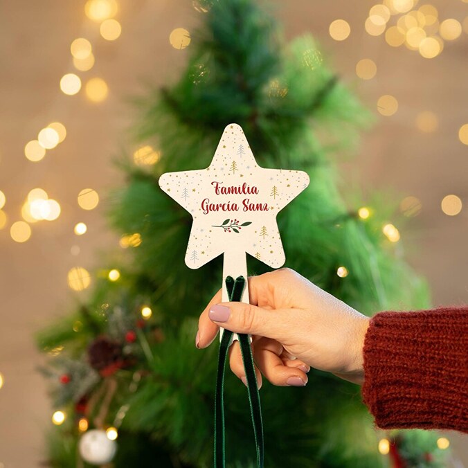 Estrellas personalizadas para el árbol de Navidad