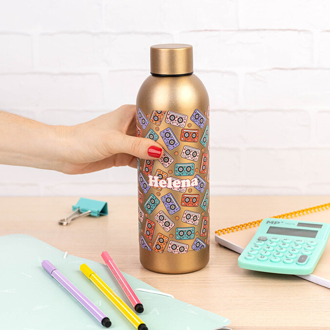 Termosflaska i rostfritt stål med tryck