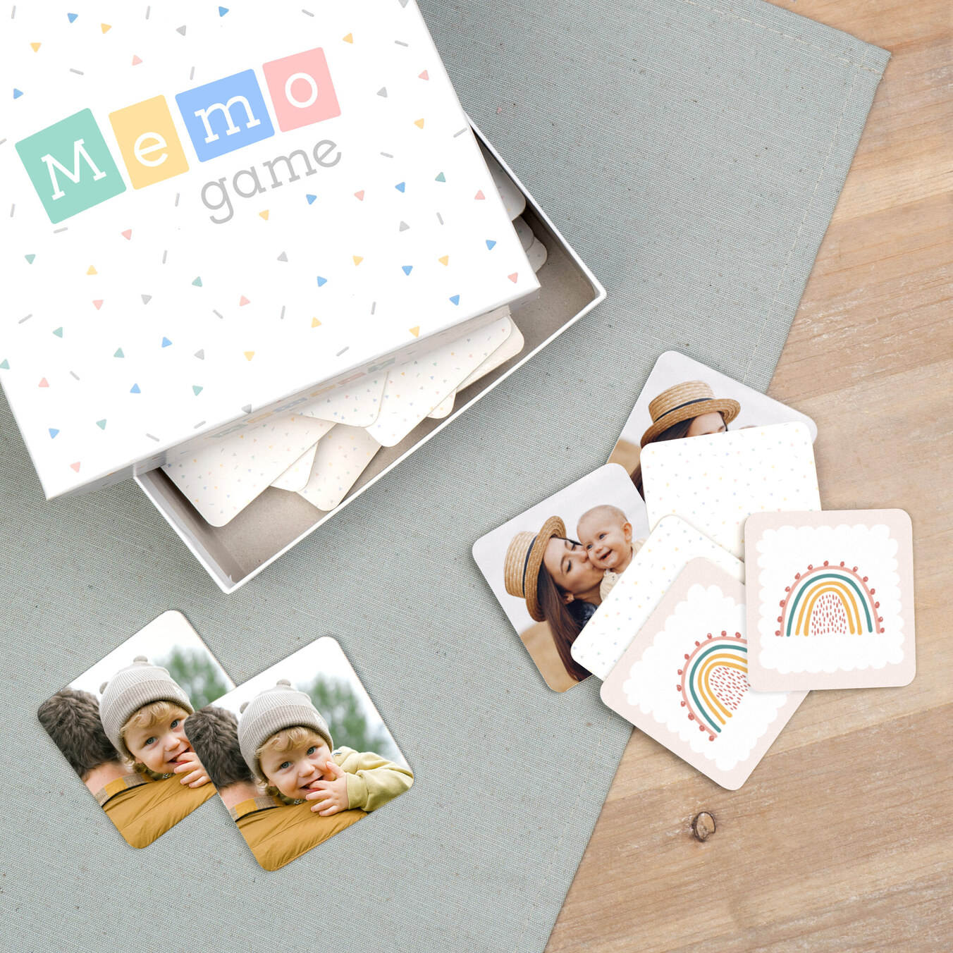 Juego de memoria de parejas con fotos personalizadas