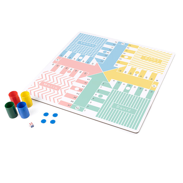 Gänsespiel und Mensch ärgere Dich nicht / Parcheesi mit Foto