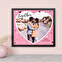 Personalizowane puzzle kartonowe serce, w ramie