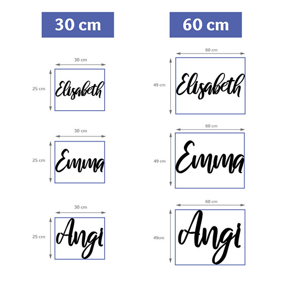 Nombres de madera personalizados