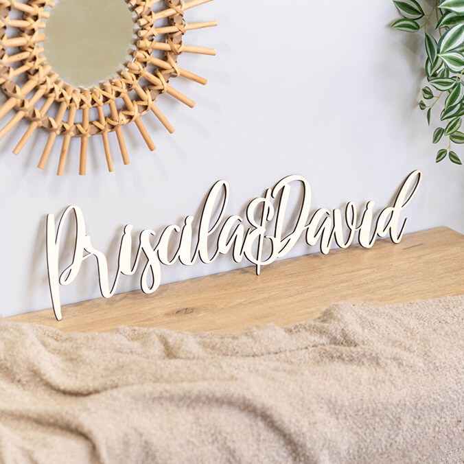 Personalisiert Namensschild aus Holz