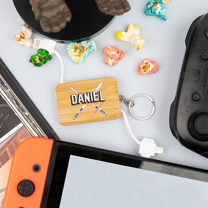 Llavero cargador USB personalizado