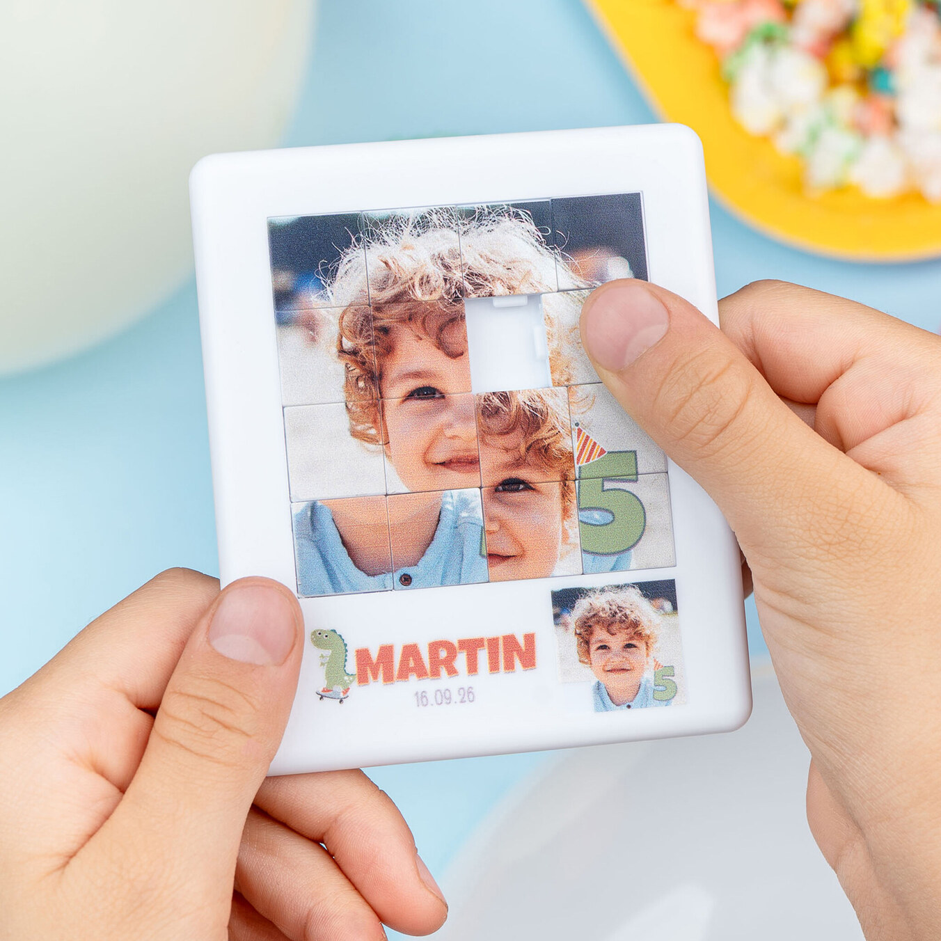 Personalised sliding puzzle