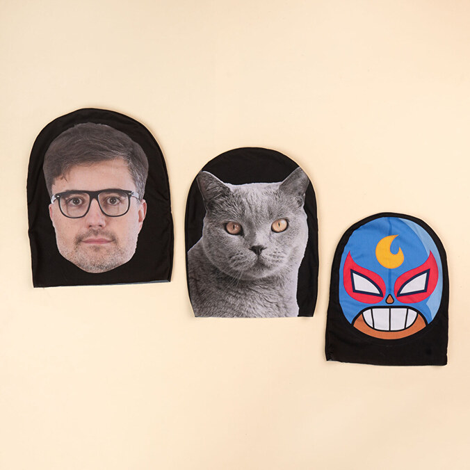 Textilní 3D maska na hlavu s potiskem