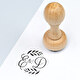 Timbro in legno rotondo Ø 3 cm. personalizzato