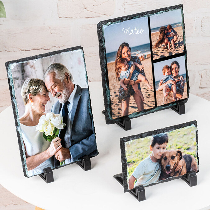 Personalised photo slate plaque