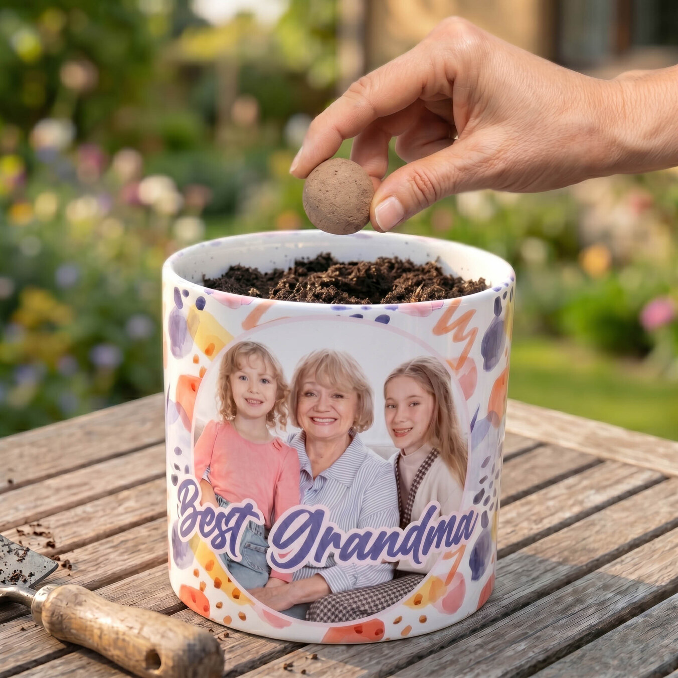 Blumentopf personalisiert mit Foto