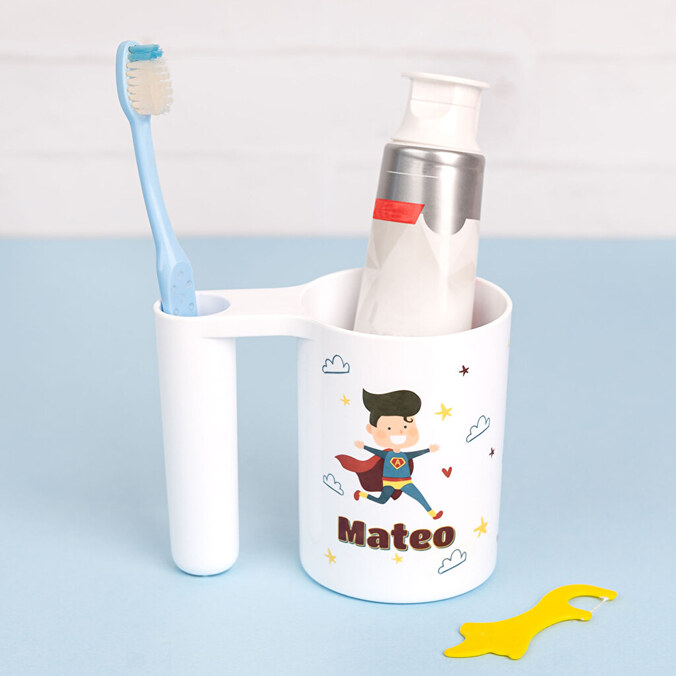 Vaso porta cepillo de dientes personalizado