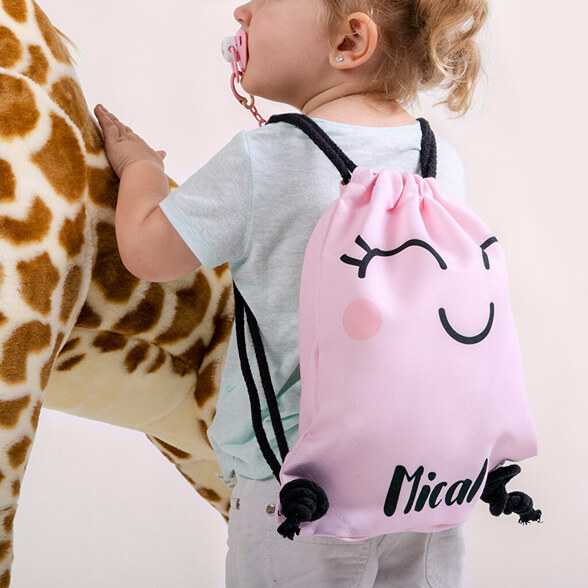 Mochila de cordas para crianças personalizada