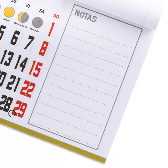 Calendario faldilla personalizado con imán