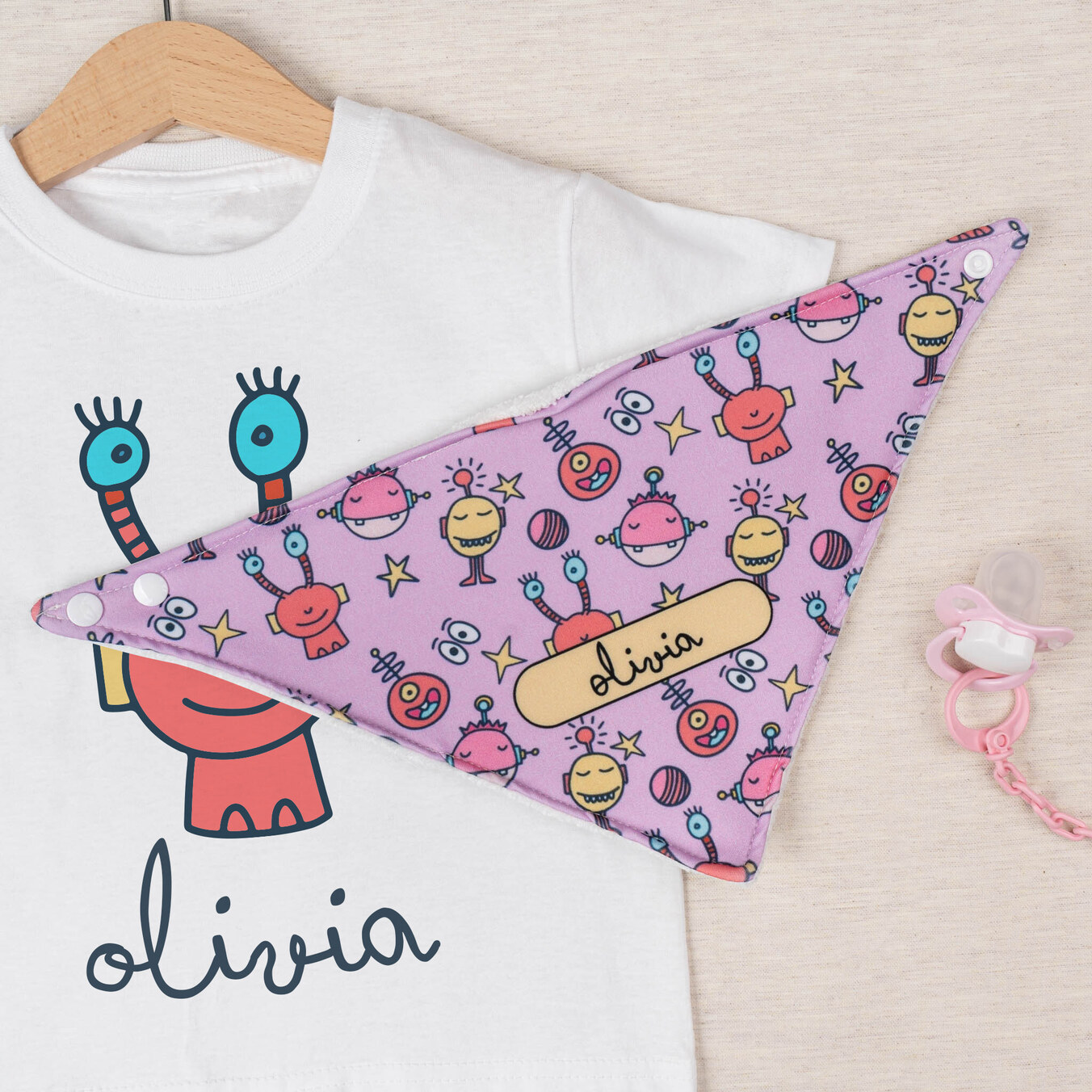 Slabbetje bandana baby bedrukken en maken